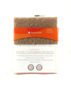 Walnut Scrubber Sponges--2-Pack